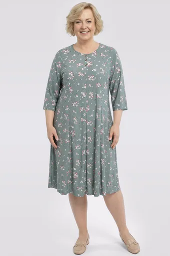 Granatowa sukienka rózowe kwiaty