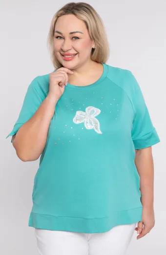 Prosta bluzka kolorowe kwiaty
