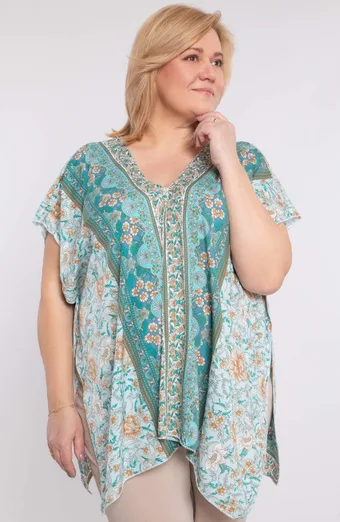Ażurowe białe ponczo plażowe