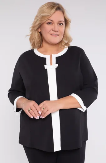 Bawełniany błękitny top w kwiatki