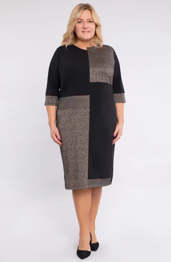 Szara sukienka w kwiaty